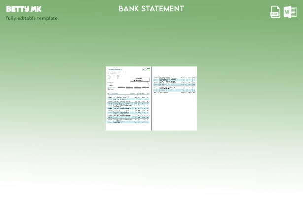 модерен стил Саудиска Арабија NCB извод од банкарска сметка шаблон страници со з